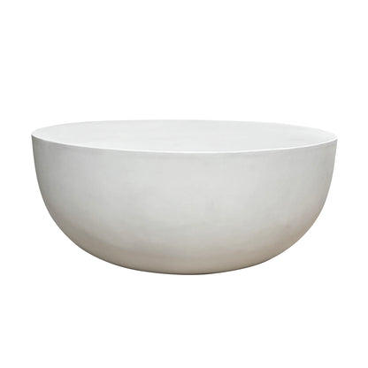 ROCCO Indoor & Outdoor Round Coffee Table 70cm - White Concrete