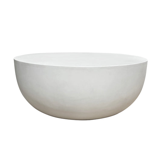 ROCCO Indoor & Outdoor Round Coffee Table 70cm - White Concrete