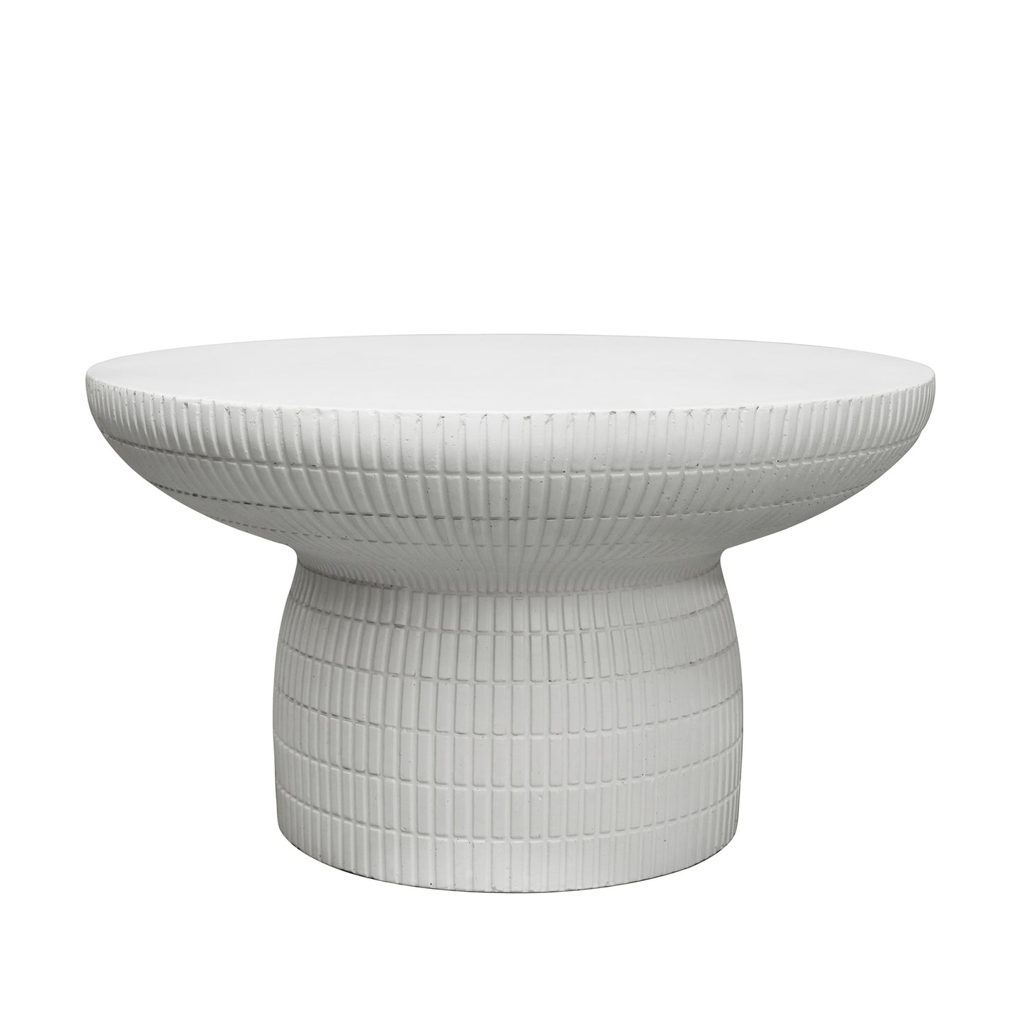 ROCCO Indoor & Outdoor Round Coffee Table 70cm - White Concrete