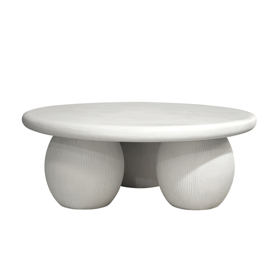 ROCCO Indoor & Outdoor Coffee Table 89.5cm - White Concrete