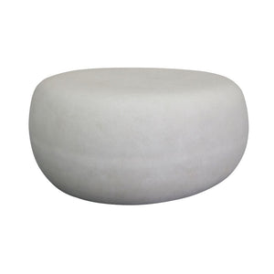 ROCCO  Indoor & Outdoor Pebble Coffee Table 65cm - White Concrete