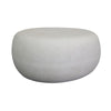 ROCCO  Indoor & Outdoor Pebble Coffee Table 65cm - White Concrete