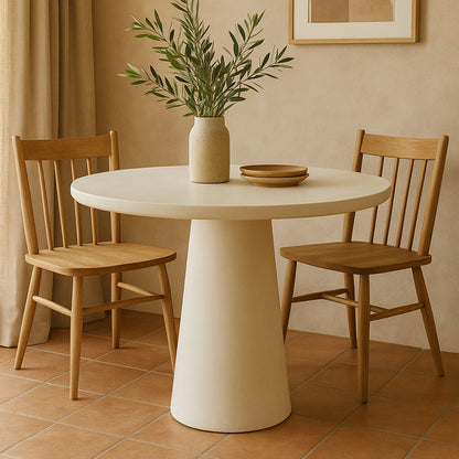 ROCCO Indoor & Outdoor Dining Table 80cm - White Concrete