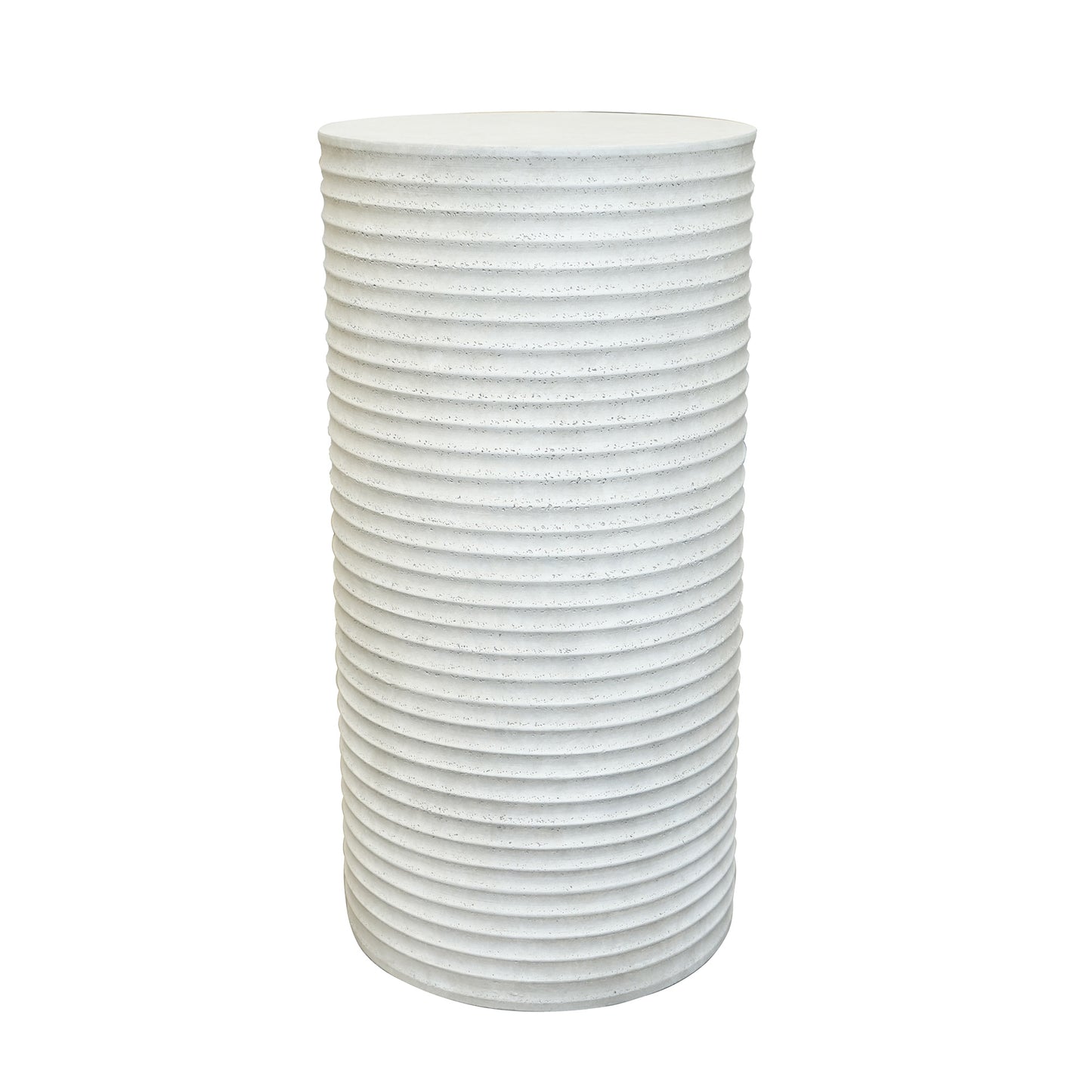 ROCCO Indoor & Outdoor Side Table Pedestal 35 x 70cm - White Concrete