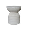 ROCCO Indoor & Outdoor Side Table Stool 44cm - White Concrete