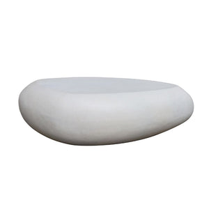 ROCCO  Indoor & Outdoor Pebble Coffee Table 106cm - White Concrete