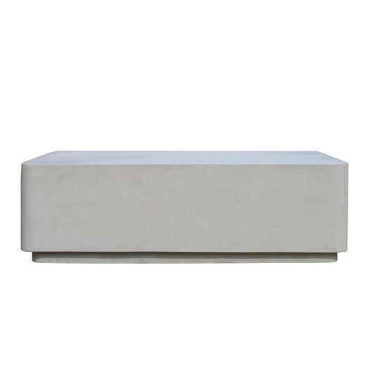 ROCCO Indoor & Outdoor Rectangular Coffee Table 100.5cm - White Concrete