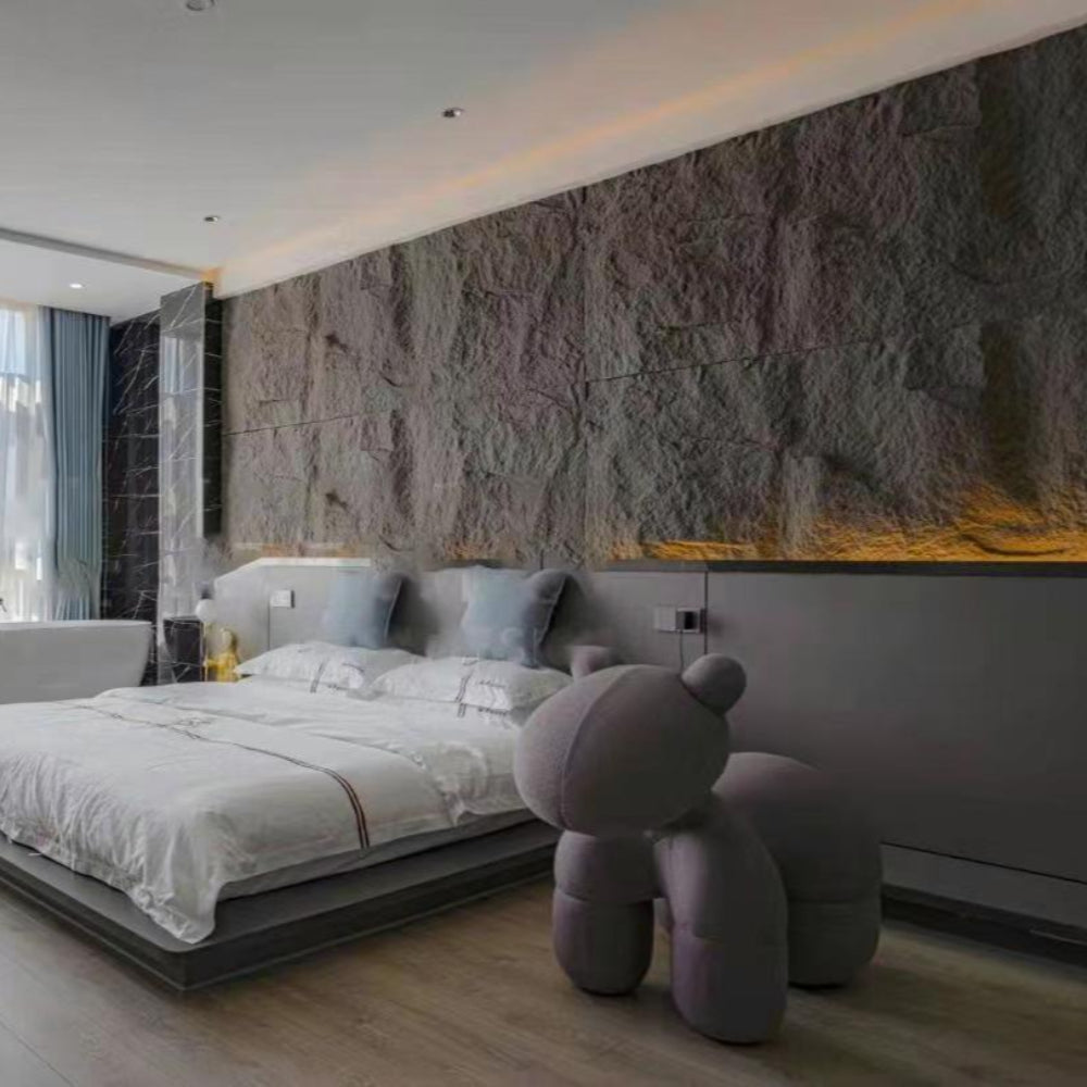 WOODFLEX PU STONE PANEL - STONE SKIN Black - 2400 x 600mm