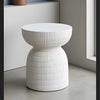 ROCCO Indoor & Outdoor Side Table Stool 44cm - White Concrete