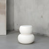 ROCCO Indoor & Outdoor Side Table Stool 41cm - White Concrete