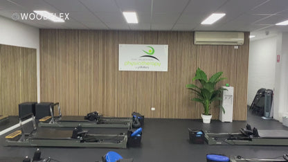 WOODFLEX Flexible Acoustic Wood Slat Wall Panel - Black Coated - 3000mm x 600mm