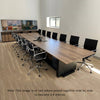ZEA Boardroom Table 2.4M - Warm Oak & Black