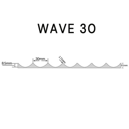 WOODFLEX WHITE PRIMED FLEXIBLE - WAVE 30 - 2700mm x 600mm