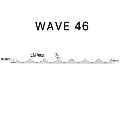 WOODFLEX WHITE PRIMED FLEXIBLE - WAVE 46 - 2700mm x 600mm