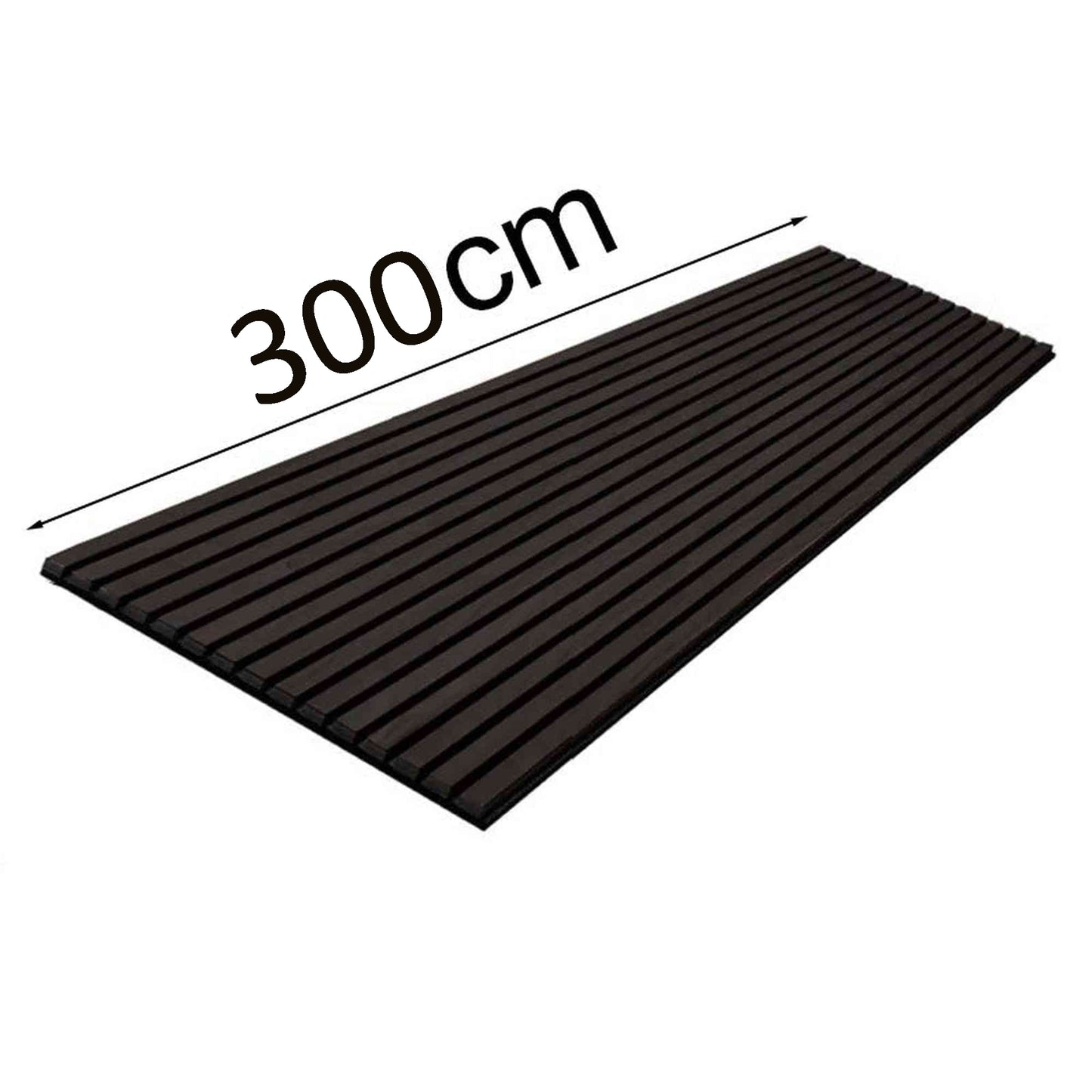 WOODFLEX Flexible Acoustic Wood Slat Wall Panel - Black Coated - 3000mm x 600mm