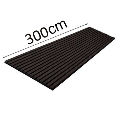 WOODFLEX Flexible Acoustic Wood Slat Wall Panel - Black Coated - 3000mm x 600mm
