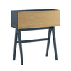 VALEN Study Desk 96cm - Blue Space & Oak
