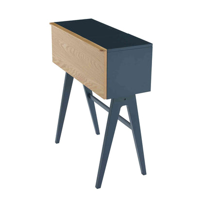 VALEN Study Desk 96cm - Blue Space & Oak