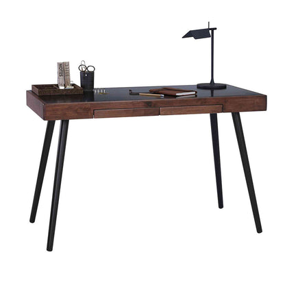 RETH Study Desk 120cm - Walnut & Black