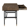 HAMILTON Study Desk Oak & Acacia Veneer 140cm - Toffee