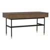 HAMILTON Study Desk Oak & Acacia Veneer 140cm - Toffee