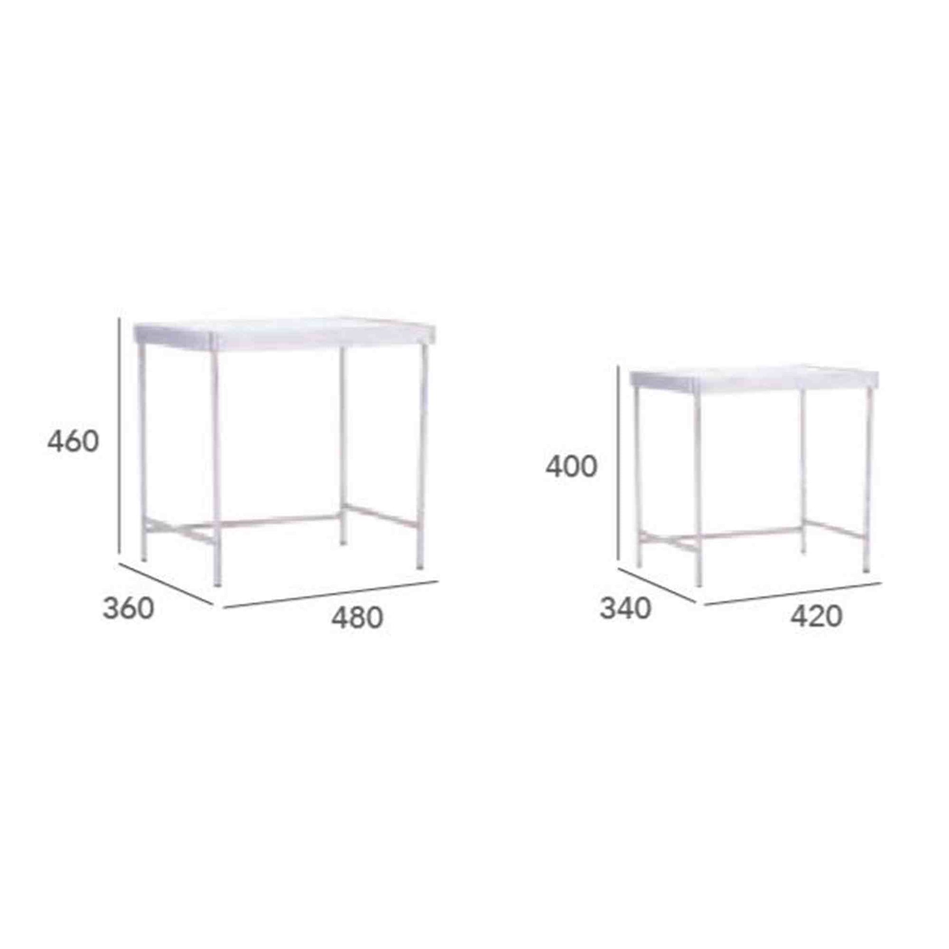 CAMEO Nest of 2 Tables - Mirror,Living Room Furniture,Coffee Tables,Occasional Tables,Modern Furniture