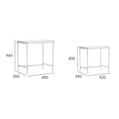 CAMEO Nest of 2 Tables - Mirror,Living Room Furniture,Coffee Tables,Occasional Tables,Modern Furniture