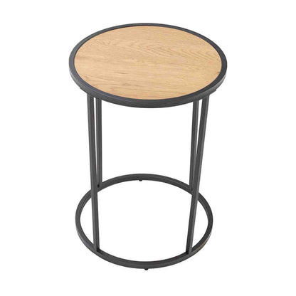 BRADFORD Side Table 40cm  - Natural & Black