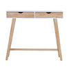 ARSENIO Console Table 90cm - Natural & White