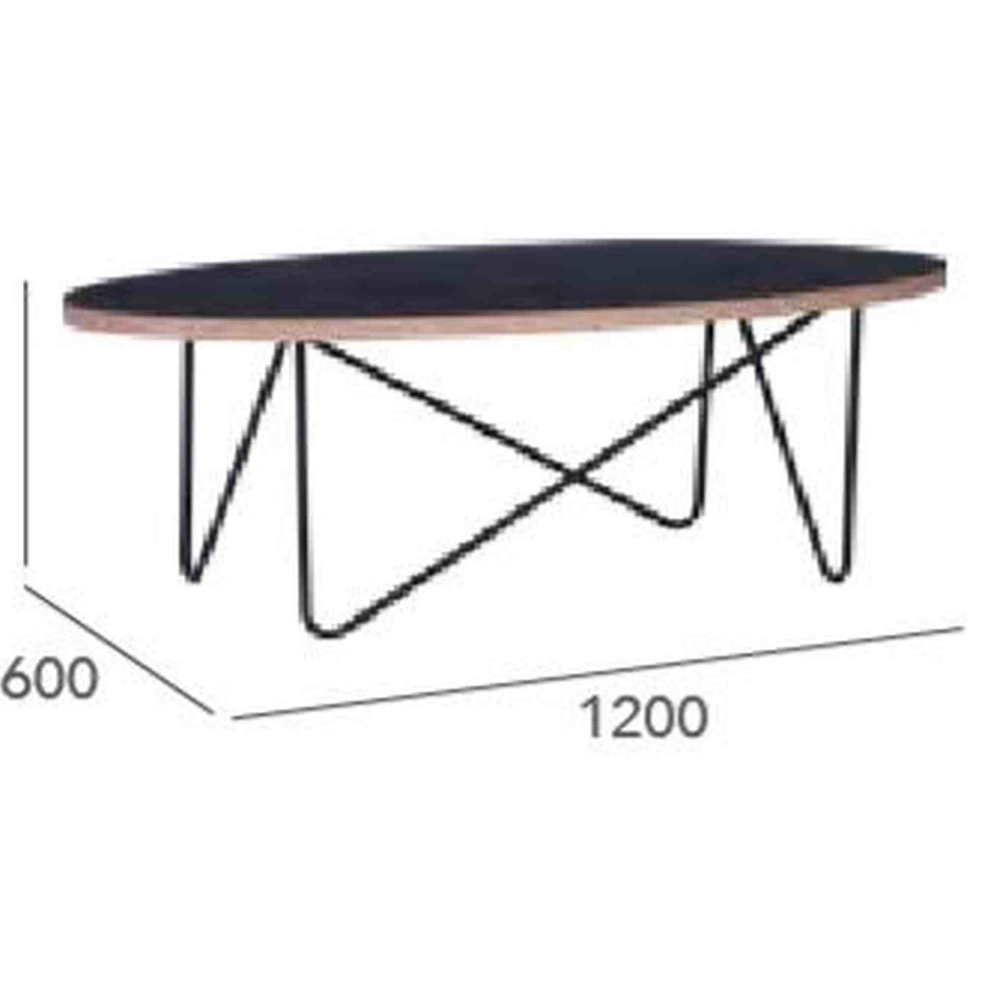 NARESH Coffee Table - Oval - Black,Living Room Furniture,Coffee Tables,Modern Furniture