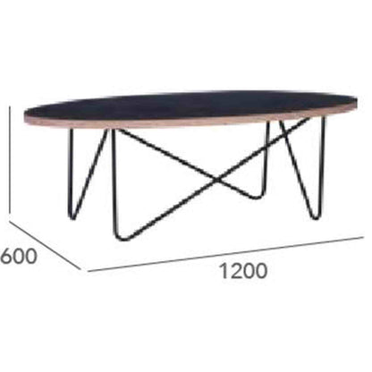 NARESH Coffee Table - Oval - Black,Living Room Furniture,Coffee Tables,Modern Furniture