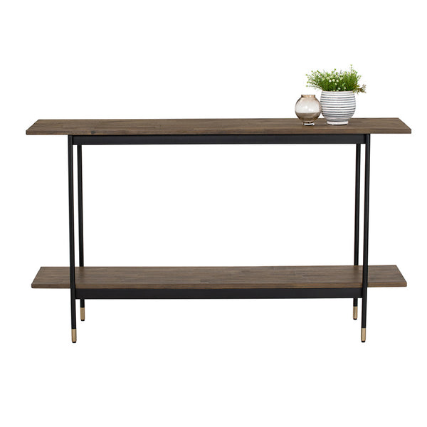 HAMILTON Console Table Solid Acacia Wood 140cm Toffee Modern Furniture