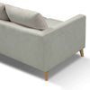 DELLAN 3 Seater Sofa - Light Cream with Natural Oak legs
