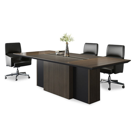 Hunter Boardroom Table  2.4M - Coffee & Charcoal,Office Furniture, Boardroom Tables,Modern Furniture