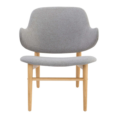 VERONIC Lounge Chair - Natural & Light Grey