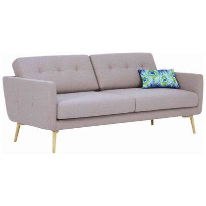 STREAM 3 Seater Sofa - Warm Taupe & Oak