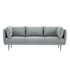 SUPRA 3 Seater Sofa - Pale Silver