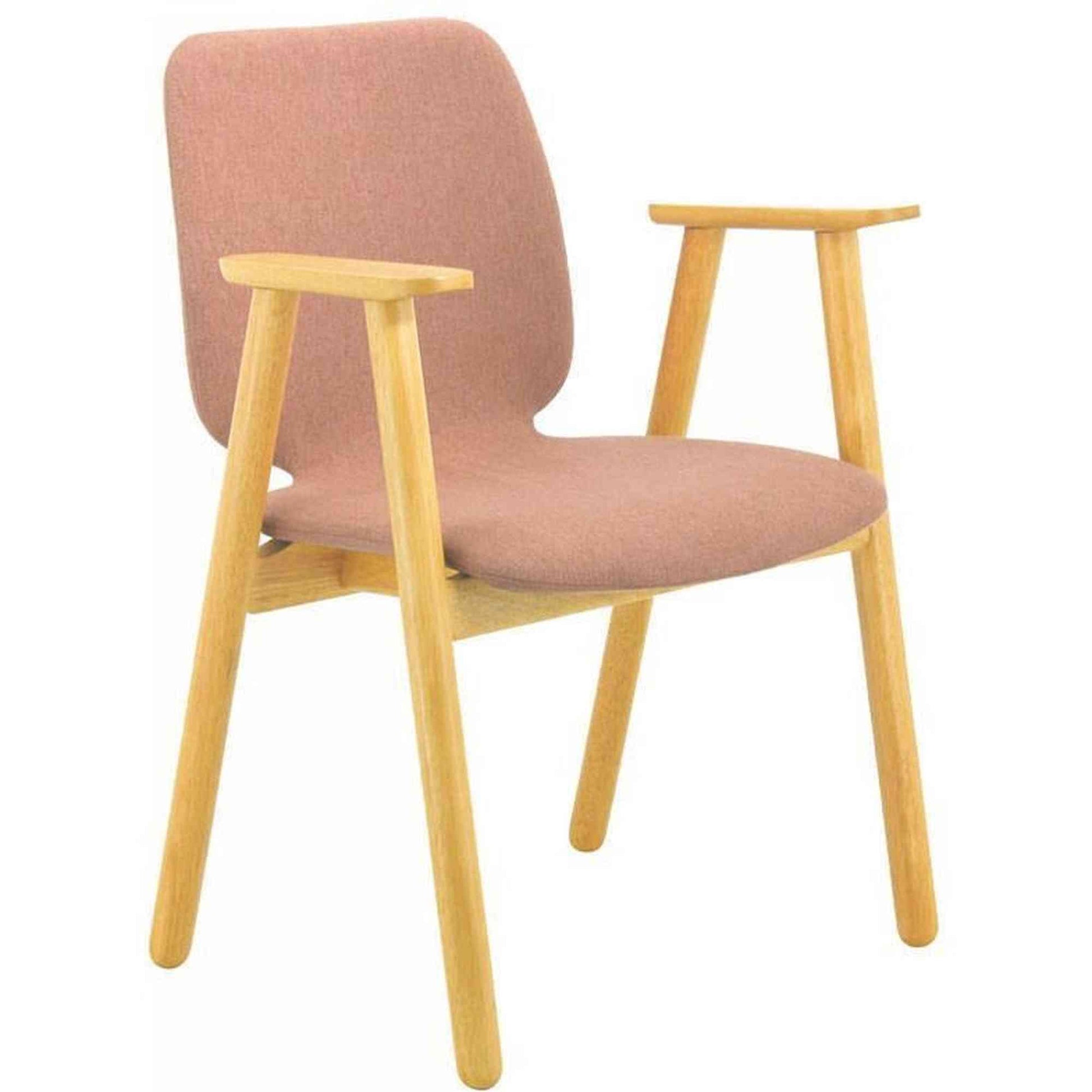 Missie Arm Chair - Oak + Burnt Umber,Dining Room Furniture,Dining Chairs,Modern Furniture