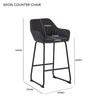 EKON Counter Stool - Brown & Black