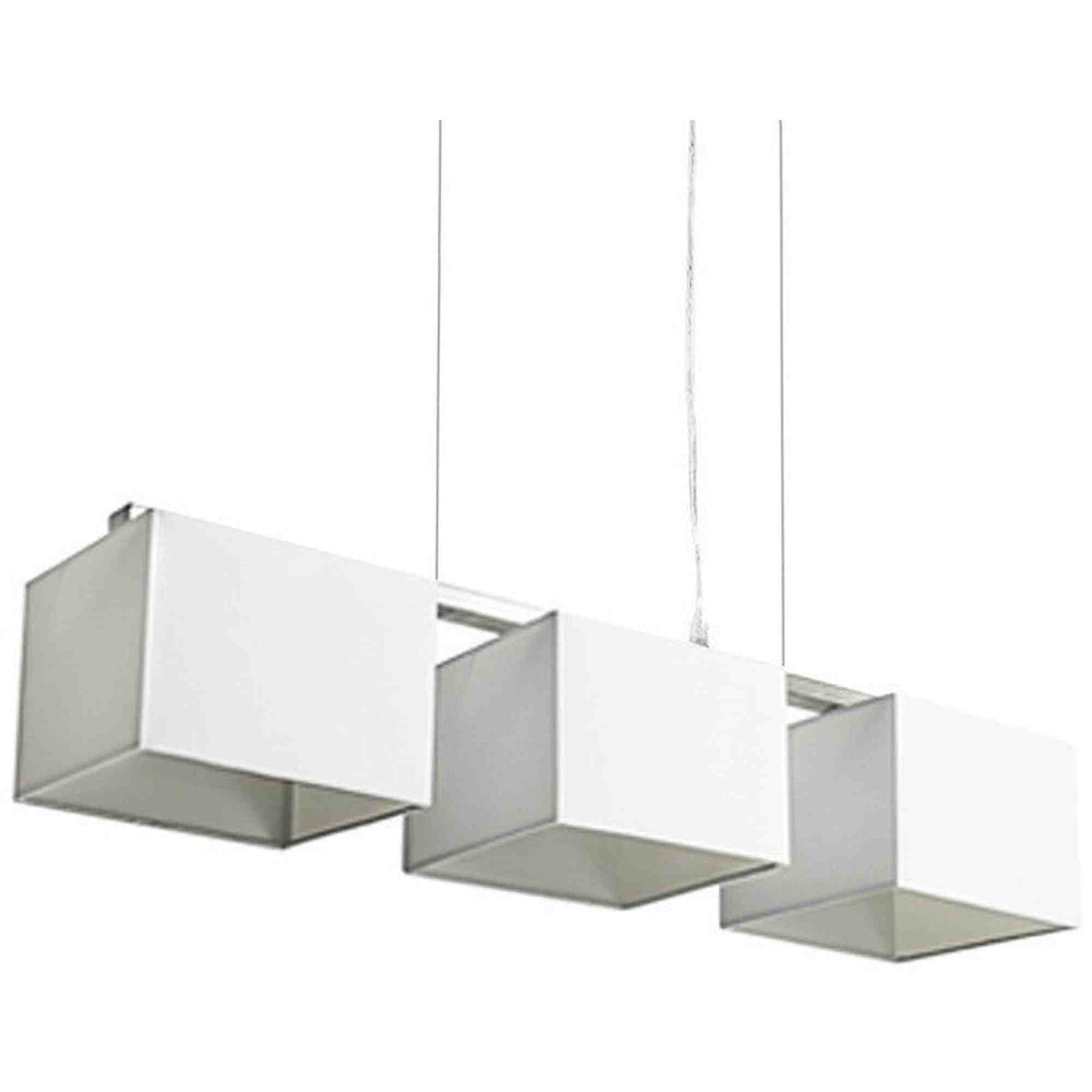 Godwin White White Square Trio Pendant Lights,Lighting,Pendant Lights, Home Decor,Modern Furniture