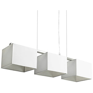 Godwin White Square Trio Pendant Lights