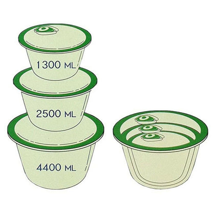 3pcs TouchVac Airtight Vacuum Sealed Kitchen Storage Container - Microwave Safe