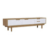 NAKULA Entertainment TV Unit 185.5cm - Natural & White