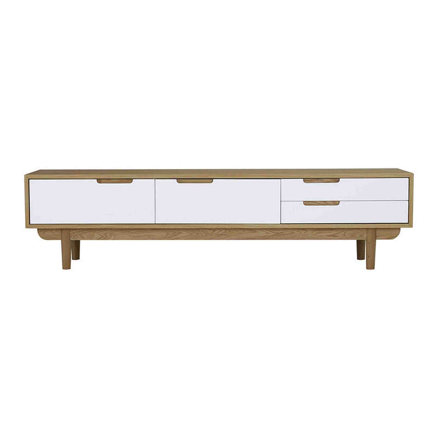 NAKULA Entertainment TV Unit 185.5cm - Natural & White