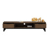 MALTON Entertainment TV Unit 180cm - Walnut & Black