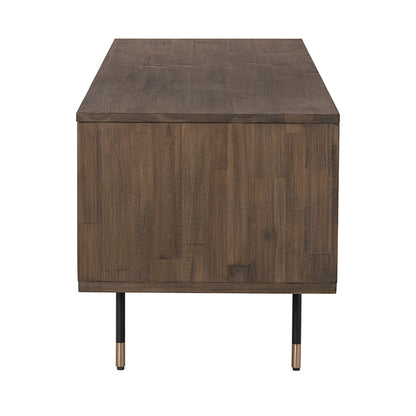 HAMILTON Entertainment TV Unit Solid Acacia Wood 200cm - Toffee Colour