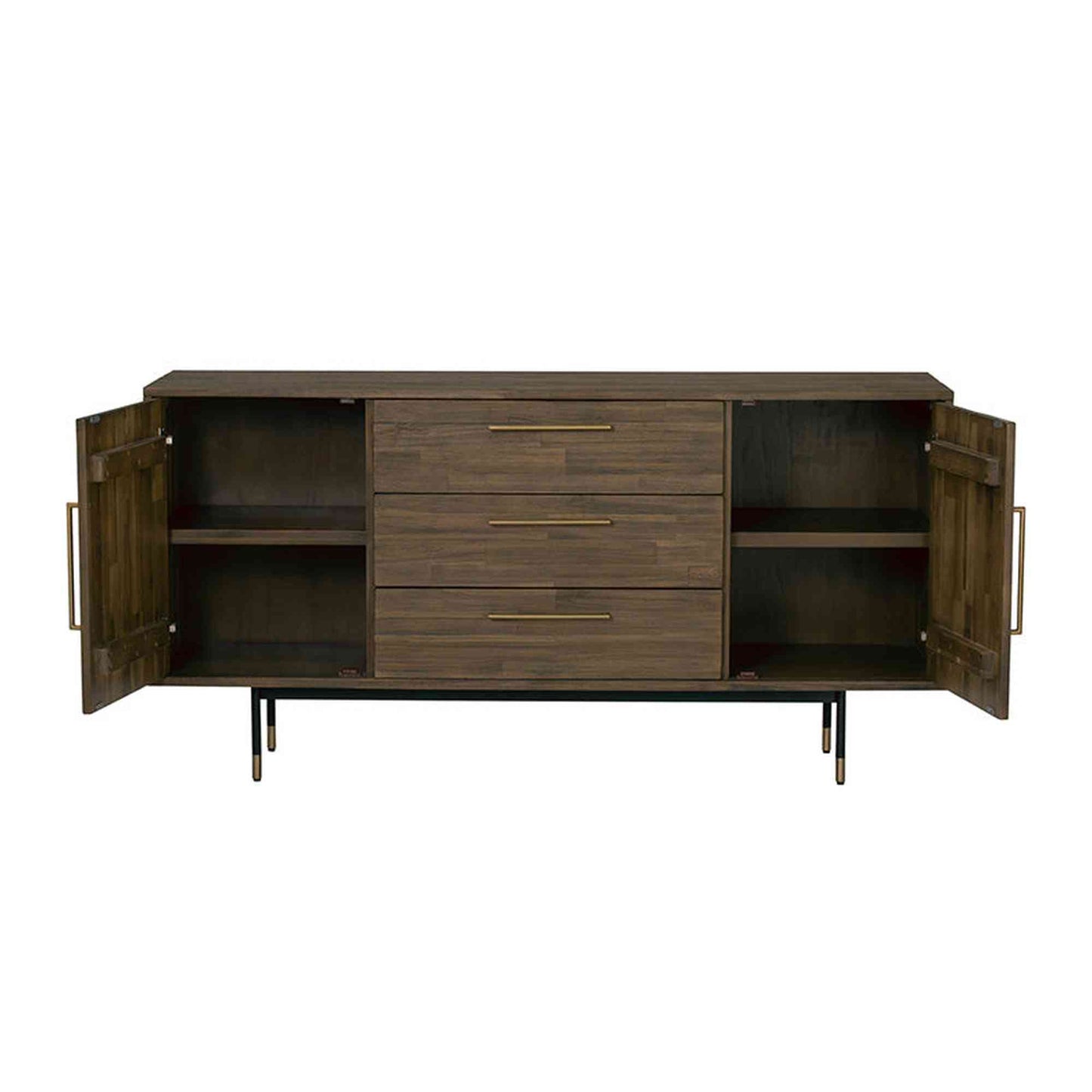 HAMILTON Sideboard Buffet Solid Acacia Wood 160cm - Toffee Colour