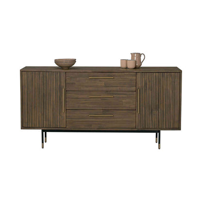 HAMILTON Sideboard Buffet Solid Acacia Wood 160cm - Toffee Colour