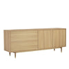 HOUSTON 200cm Sideboard Buffet - Oak & Grey