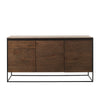 RIVOLI Sideboard Buffet 155cm -  Smoked Oak / Black